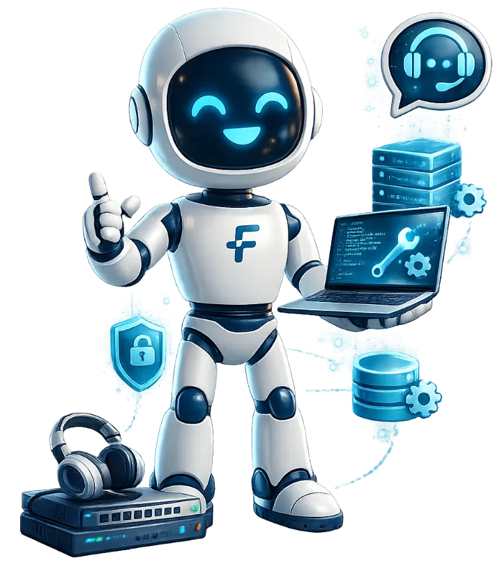 Flux the robot providing IT outsourcing and support services
